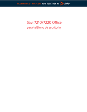 Plantronics Savi 7220 Office Manual De Instrucciones