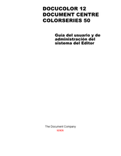Xerox Document Centre Color 50 Serie Guía De Usuario