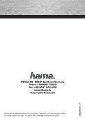 Hama 00055743 Manual De Instrucciones