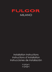 Fulgor Milano F1SP24 1 Serie Instrucciones De Installación