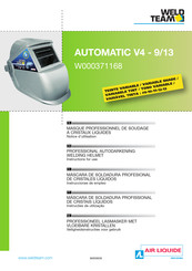 Air Liquide WELDTEAM AUTOMATIC V4 - 9/13 Instrucciones De Empleo