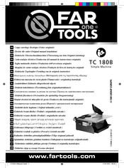 Far Tools ONE TC 180B Traduccion Del Manual De Instrucciones Originale