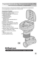 Galcon DC-1S Instrucciones De Instalación Y Programación