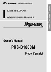 Pioneer PREMIER PRS-D1000M El Manual Del Propietario