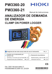 Hioki PW3360-20 Manual De Instrucciones