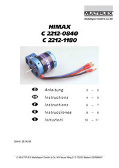 Modellsport Multiplex HIMAX C 2212-0840 Instrucciones