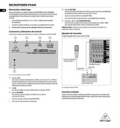 Behringer MICROPOWER PS400 Guia De Inicio Rapido