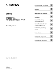 Siemens SIMATIC F-DQ 10x24VDC/2A PP HA Manual De Producto