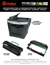 Lexmark X342n Instrucciones Para La Remanufactura