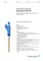 Endress+Hauser CPS47D Manual De Instrucciones