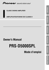 Pioneer PRS-D5000SPL El Manual Del Propietario