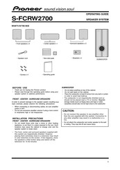 Pioneer S-FCRW2700 Guía De Operación