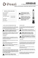 Pearl MINISUB Instrucciones De Instalación Y  Operación