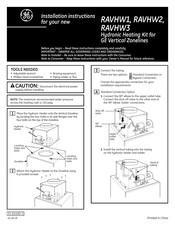 GE RAVHW2 Instrucciones De Instalación