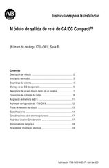 Rockwell Automation CA/CC Compact Instrucciones Para La Instalación