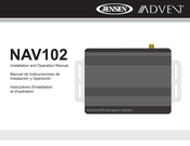 Jensen ADVENT NAV102 Manual De Instrucciones De Instalación Y Operación