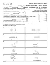 West Elm adams Instrucciones De Ensamblaje