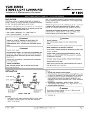 Cooper Crouse-Hinds VDAS Serie Información De Instalación Y Mantenimiento