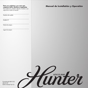 Hunter 42813P-02 Manual De Installatión Y Operatión