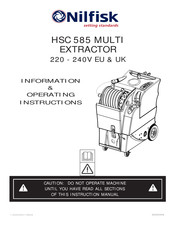 Nilfisk HSC 585 MULTI Información E Instrucciones De Uso