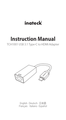 Inateck TCH1001 Manual De Instrucciones