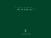 ROLEX OYSTER PERPETUAL YACH T-MA STER II Manual Del Usuario