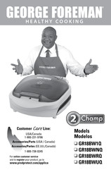 George Foreman GR18BW1Q Manual De Instrucciones