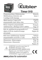 Kübler Timer 910 Manual Del Usuario