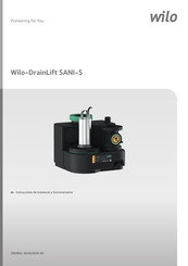 Wilo DrainLift SANI-S Instrucciones De Instalación Y Funcionamiento