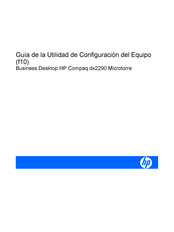 HP Compaq dx2290 Guía De La Utilidad De Configuración Del Equipo