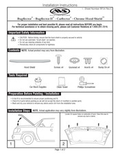 AVS Chrome Hood Shield Instrucciones De Instalación
