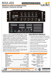 UDE MXA-400 Manual Del Usuario