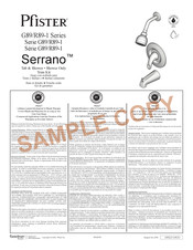 Pfister Serrano R89-1SRK Manual De Instrucciones