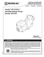 Zodiac Jandy VS FloPro VS-FHP Serie Manual De Instalación Y Funcionamiento