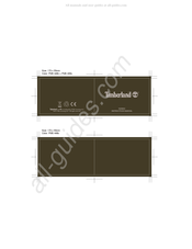 Timberland 9238D0 Manual De Instrucciones