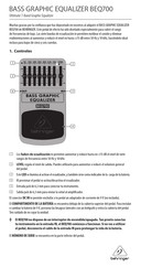 Behringer BASS GRAPHIC EQUALIZER BEQ700 Manual Del Usuario