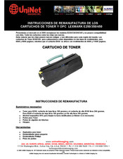 Uninet LEXMARK E250 Instrucciones De Remanufactura