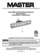 Pinnacle Products International MASTER SSR-808R-IHR Manual Del Usuario E Instrucciones De Operación