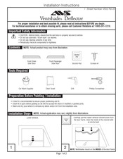 AVS Ventshade Deflector Instrucciones De Instalación