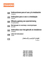 Franke FBI 537 XS/BK Instrucciones Para El Uso Y La Instalacion