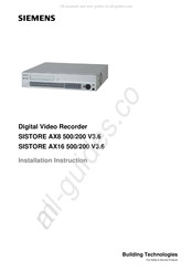 Siemens Sistore AX16 Instrucciones De Instalación