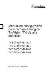 United Technologies interlogix TVB-4403 Manual De Configuración