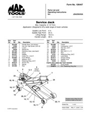 MAC TOOLS JSA250USA Instrucciones De Operacion Y Lista De Partes