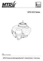 MTD OHV Serie Manual Del Usuario