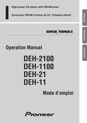 Pioneer SUPER TUNER III DEH-1100 Operación Manual