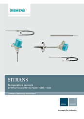 Siemens SITRANS TSinsert Manual Del Usuario