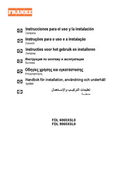 Franke FDL 6065XSL0 Instrucciones Para El Uso Y La Instalacion