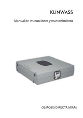 Filtech KLINWASS OSMOSIS DIRECTA MIAMI Manual De Instrucciones Y Mantenimiento