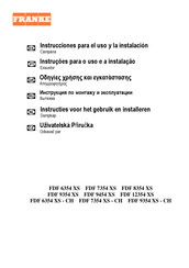 Franke FDF 12354 XS Instrucciones Para El Uso Y La Instalacion