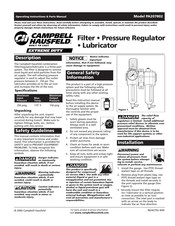 Campbell Hausfeld PA207802 Manual De Instrucciones Y Lista De Repuestos